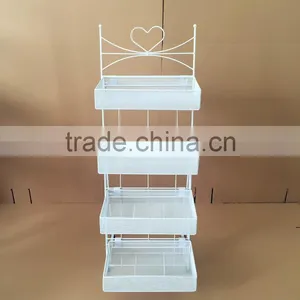 2016 Wholesale Pop-up White Metal Cosmetic Display Shelf thumbnail-2