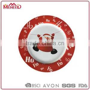 Full Printed Round Dishes Melamine Xmas Serving Cake Set thumbnail-2