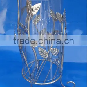 Stylish Iron Candle Holder With Glass thumbnail-1
