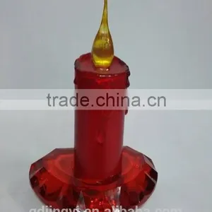 LED Lighted Acrylic Heart Shape Base Colorful Candles Decoraitons thumbnail-1