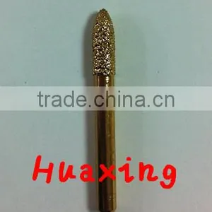 Vacuum Brazed Diamond Burrs Ti-coated for Carving Granite thumbnail-1
