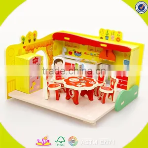 2017 Wholesale Kids Mini Wooden Diy Kitchen Toy New Design Children Wooden Diy Kitchen Toy Fashion Wood Diy Kitchen Toy W03B058 thumbnail-3