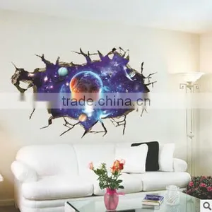 Space and Planets Design Adhesive 3D Wall Paper , Wall Sticker thumbnail-4