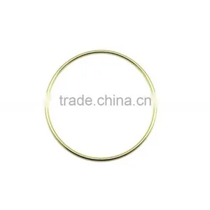 Brass Plate Large Metal O Ring for Bag. High Quality Round Ring With Butt Welded Steel Wire Rings ID 8" thumbnail-1
