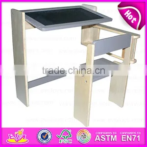 Multifunctional Wooden Foldable Table Chair With Easel for Kids,Children Wooden Easel Learning Table With Chair Toy W08G154A thumbnail-2