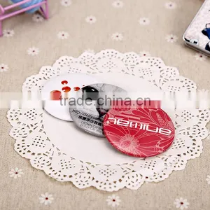 CJA01-OEM Makeup Pocket Plastic Hand Round Mirror thumbnail-2