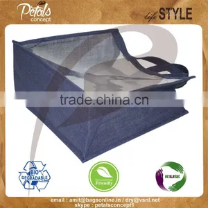 Clear Pvc Tote Bag With Jute - Made by Petals Concept - Promoted by .com thumbnail-5