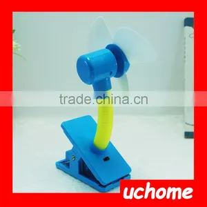 UCHOME Newest Colorful USB/Battery Clip Fan Baby Mini Fan Best Fan With Safety Foam Blade thumbnail-3