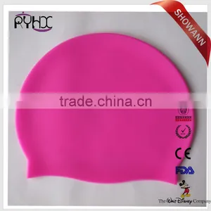 Customized Logo 100% Silicone Swimming Cap With Adult and Kid Size thumbnail-1