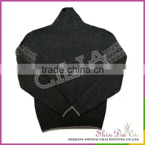 2017 Hot Selling Fashion Kids Knitting High Collar Sweater With Zipper thumbnail-2