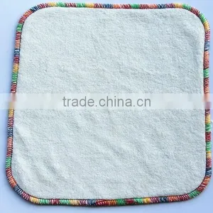 100% Baby Bamboo Wipes, Reusable Baby Wipe Andcolorful Edge Bamboo Cloth Wipe thumbnail-1