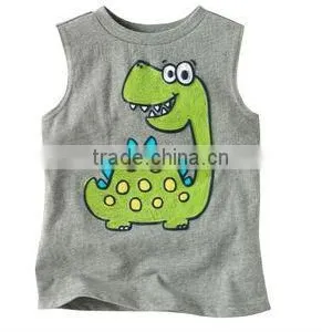 Boys Sleeveless Cartoon t Shirts Kids Jumping Beans Tops Animail Printed T-shirts thumbnail-1