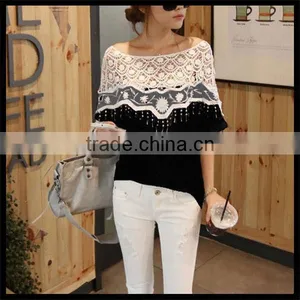 Hot Sell Fashion Korea Style Lace Design Women Summer Blank Latest Printing T-shirt Girl thumbnail-4