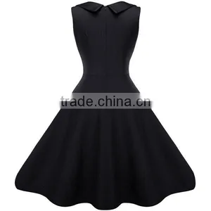 Walson Women Retro Popular Party Dresses Lady Tube Short V-neck Mini Casual Clothing Pinup Hip Hop Vintage Dress thumbnail-4