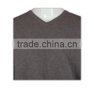 ISO9001/BSCI Manufature Loose V-neck Mens Grey Cardigan Sweater thumbnail-4