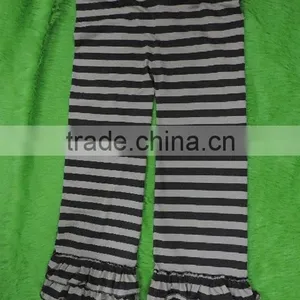 Womans Yoga Pants Stripe Ruffle Pants Loose Cotton Trousers thumbnail-1