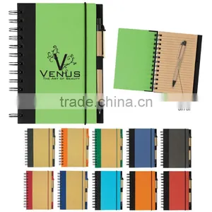 Spiral Winding Elastic Meeting Journal Notebook With Line 70grams 70sheets 30*21cm With Kraft Paper Pen thumbnail-1