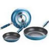 24cm Blue Aluminum Frying Pan , Nonstick Ceramic Pans Kitchen Ware thumbnail-1