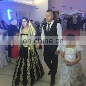 Designer Stone Work Velvet Wedding Gown 2016 thumbnail-1