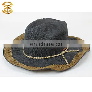 2015 New Fashion Casual Summer Sunscreen Medium Brim Cap Women Straw Hat thumbnail-1