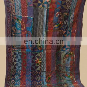 100% Wool Jamawar Shawl With Fancy Wool Embroidery thumbnail-3