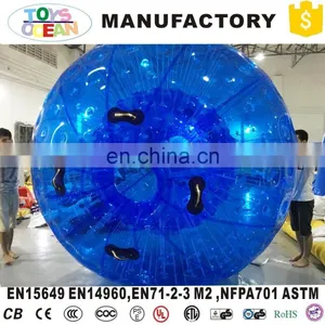 Cheap Price Transparent Blue Inflatable Zorb Balls for Human People Bowling Games thumbnail-1