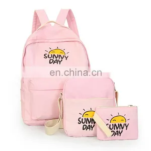 Wholesale Fashion Canvas 3pcs School Backpack Bag Set thumbnail-6