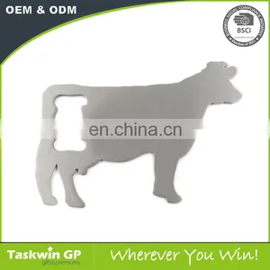 Zinc Alloy Material Antique Silver Plated Cow Shape Bottle Opener thumbnail-3