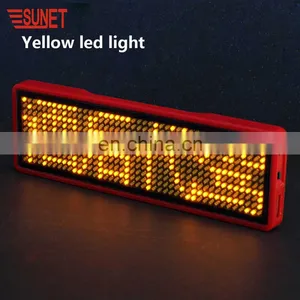 2018 SUNJET Pet Led Blinking Tag Led Scrolling Name Badge Shenzhen Silver Military Badge thumbnail-1