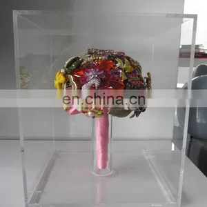 Acrylic Plastic Wedding Flower Bouquet Boxes,bouquet Holder Case thumbnail-1