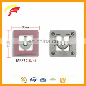 35mm Zinc Alloy Bicolor Two Squares Combined Snap Button for Jacket thumbnail-1