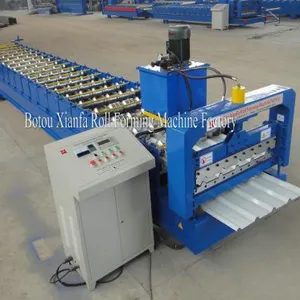 Trapezoidal Color Steel Roof Panel Cold Roll Forming Machine thumbnail-1