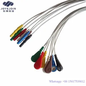 Din Holter 7 Leads ECG Leadwires Snap Type With AHA Standard thumbnail-1