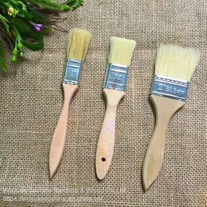 Wooden Kitchen and BBQ Sauce Brushes,Made of Pig Hair and Chinese Cherry thumbnail-1