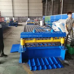 Color Steel Trapezoidal Metal Roofing Sheet Roll Forming Machine Design Manufacture thumbnail-2