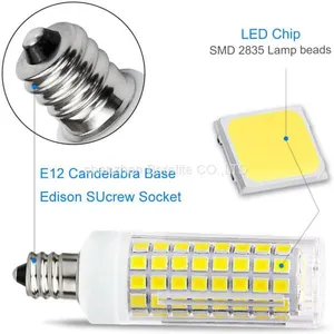 E12 LED Bulb,Dimmable Bulb Light JD E12 Mini Candelabra Base Lamp High Brightness Led Light thumbnail-1