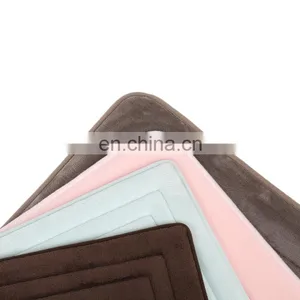 High Quality Super Absorbent Shaggy Solid Anti Non Slip Soft Antiskid Memory Foam Bathroom Tub Kids Mat Rugs thumbnail-2
