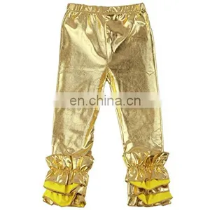 Infant Toddler Girls Double Icing Ruffle Leggings Triple Cotton Boutique Elastic Waist Slacks Joggers 27 Plain Colors 10 Sizes thumbnail-1