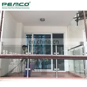 Balustrade Factory Stainless Steel Terrace Railing Glass Balustrade Inox Balcony Railing thumbnail-2