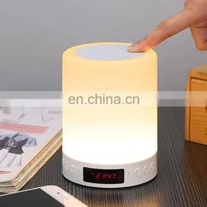 Wholesale Smart Bluetooth Speaker Night Light With Alarm Clock Display BEDSIDE LAMP thumbnail-6