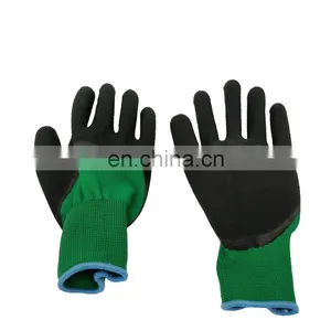 13 Gauge White Nylon Shell Purple Foam Latex Palm Fingertips Gloves thumbnail-2