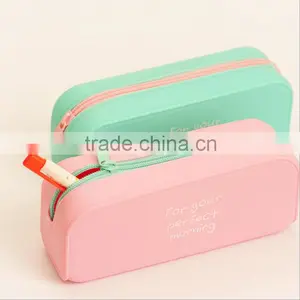 2016 Newest Gift Use and Pencil Bag Factory Supply Printed Logo Custom Silicone Pencil Case thumbnail-3