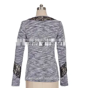 Poly/Nylon/Spandex Two Tone Jersey Ladies Yoga Shirts thumbnail-4