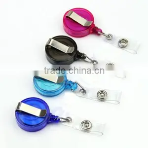5PCS Retractable Card Badge Holder Key Chain Reels Circular Pull Buckle Portable thumbnail-1