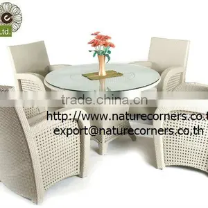 TF0701 Dining Furniture Set, Rattan Wicker for Indoor and Outdoor Restaurant thumbnail-1