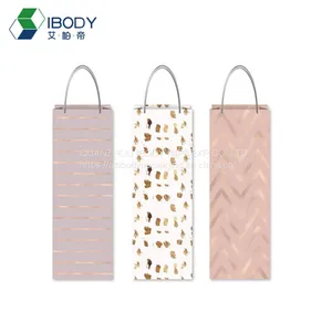 Kraft Paper Portable Paper Bag Reusable Single Bottle of Red Wine Packaging Shopping Bag thumbnail-2