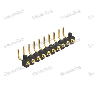 Dnenlink 2.54mm Pitch Single Row H2.5mm Right Angle DIP Type PogoPin Male Header With Peg thumbnail-2