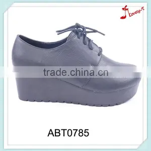 China Wholesale Groundwork Safety Lace up High Platform Ankle Boots for Women thumbnail-1