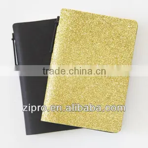 Shining Leather Hardcover Notebook With Ball Pen thumbnail-1