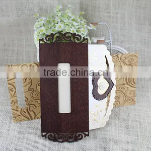 Wedding Favor Exquisite Custom Wooden Laser Cut Heart Wedding Invitations thumbnail-6